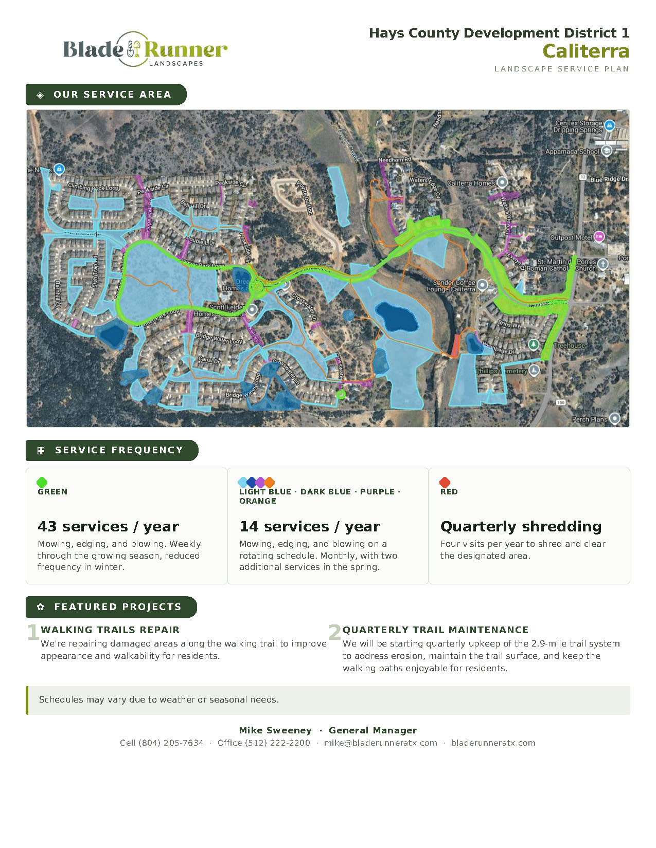 Landscape Service Plan